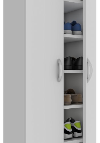 VCM NORDIC Ulas 8-rum skoskab, m. 2 lger, 7 hylder - hvid tr