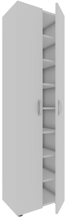 VCM NORDIC Ulas 8-rum skoskab, m. 2 lger, 7 hylder - hvid tr