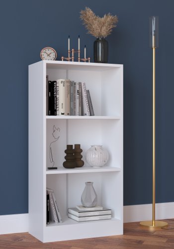 VCM NORDIC Dilos M reol, m. 2 hylder - hvid tr