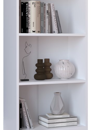 VCM NORDIC Dilos M reol, m. 2 hylder - hvid tr