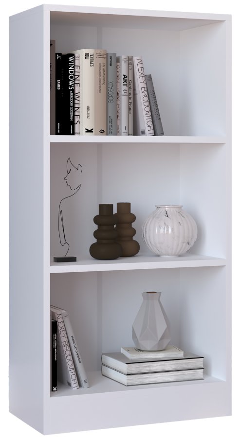 VCM NORDIC Dilos M reol, m. 2 hylder - hvid tr