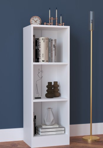 VCM NORDIC Dilos S reol, m. 2 hylder - hvid tr