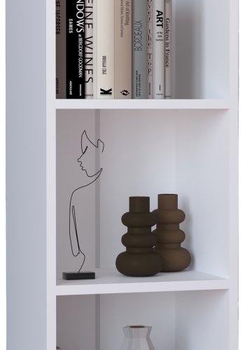 VCM NORDIC Dilos S reol, m. 2 hylder - hvid tr