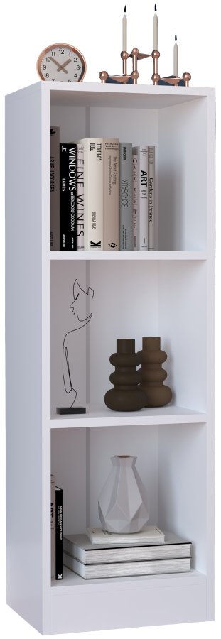 VCM NORDIC Dilos S reol, m. 2 hylder - hvid tr