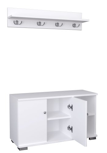 VCM NORDIC Gados L knagerkke og skab, m. 2 lger og 2 hylder - hvid tr