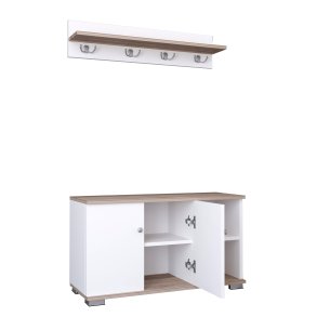 VCM NORDIC Gados L knagerkke og skab, m. 2 lger og 2 hylder - hvid og natur tr