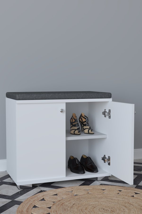 VCM NORDIC Gados S garderobeskab, m. 2 lger, 1 hylde - hvid tr