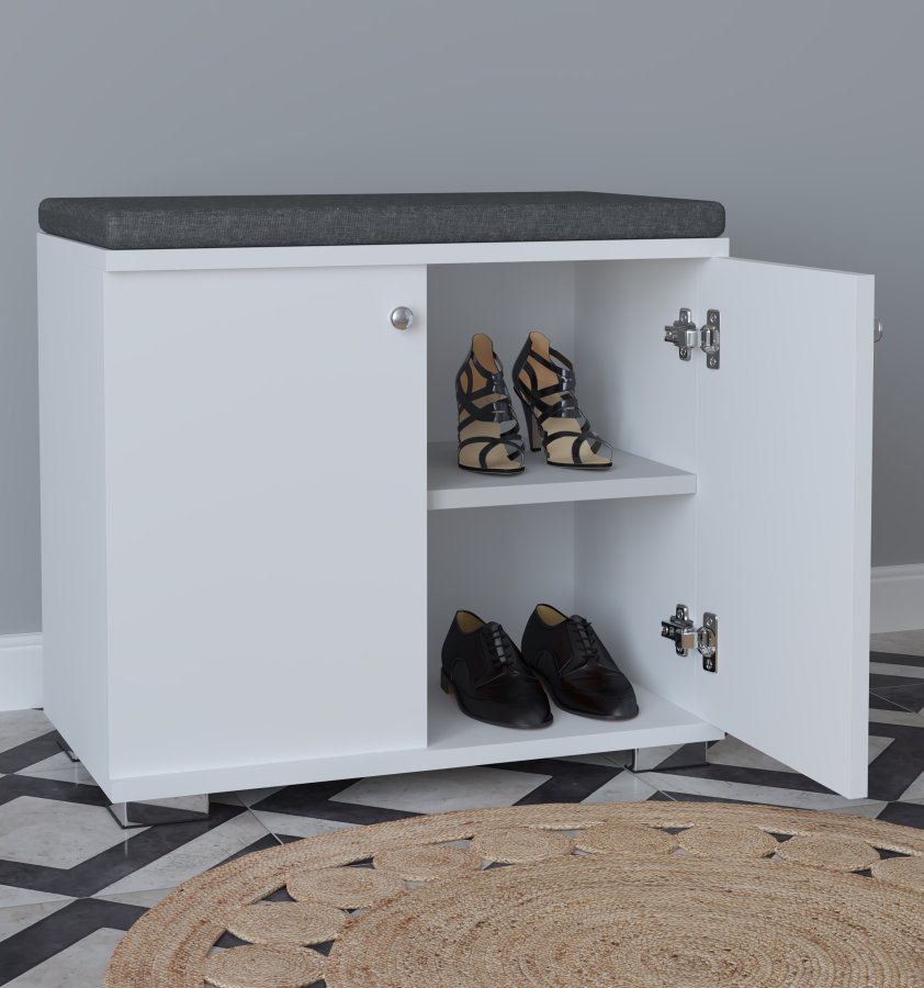 VCM NORDIC Gados S garderobeskab, m. 2 lger, 1 hylde - hvid tr