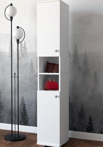 VCM NORDIC Gados M skoskab, m. 2 lger, 7 hylder - hvid tr