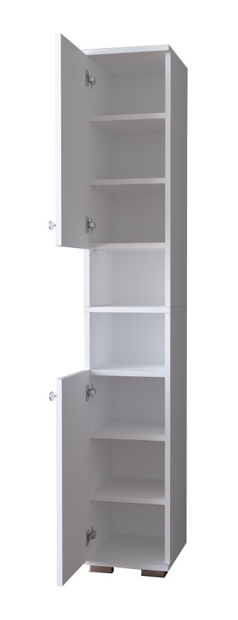 VCM NORDIC Gados M skoskab, m. 2 lger, 7 hylder - hvid tr