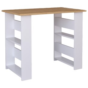 VCM NORDIC Efilo skrivebord, m. 4 rum - hvid og natur tr (90x56)