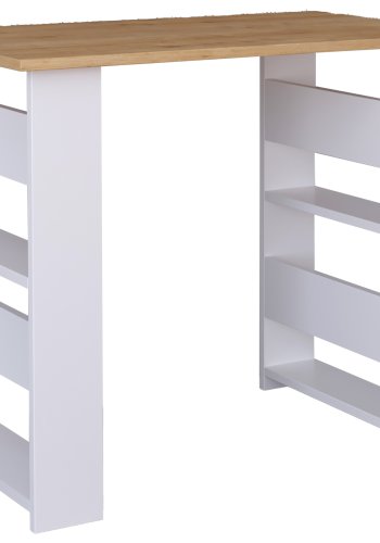 VCM NORDIC Efilo skrivebord, m. 4 rum - hvid og natur tr (90x56)