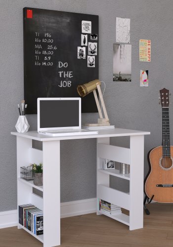 VCM NORDIC Efilo skrivebord, m. 4 rum - hvid tr (90x56)