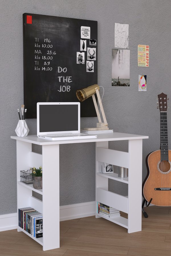 VCM NORDIC Efilo skrivebord, m. 4 rum - hvid tr (90x56)