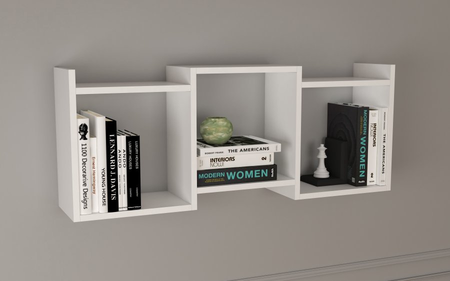 VCM NORDIC Trilas vghylde, m. 3 rum - hvid tr