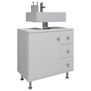 VCM NORDIC Nilosi M badevrelsesunderskab, m. 1 lge og 3 skuffer - hvid melamin