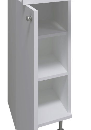 VCM NORDIC Nilosi badevrelse midi skab, m. 1 lge, 2 hylder og 1 skuffe - hvid melamin