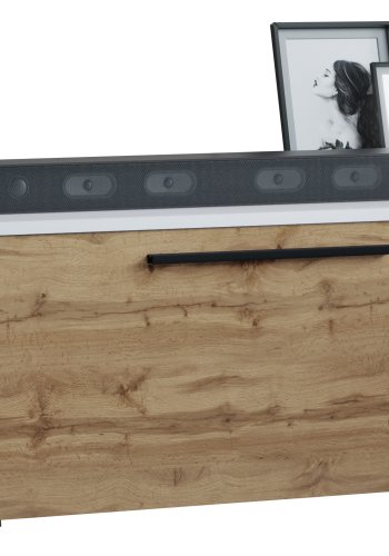 VCM NORDIC Arila S TV-bord, m. 1 lge og 2 rum - hvid og natur tr (110x30)