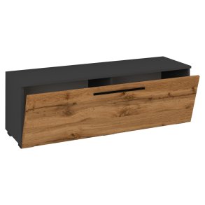 VCM NORDIC Arila M TV-bord, m. 1 lge og 2 rum - antracitgr og natur tr (115x40)