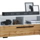VCM NORDIC Arila L TV-bord, m. 1 lge og 4 rum - hvid og natur tr (95x40)