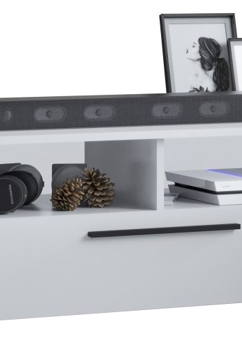 VCM NORDIC Arila XL TV-bord, m. 1 lge og 4 rum - hvid tr (115x40)