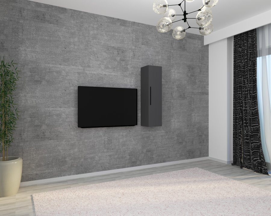 VCM NORDIC Arila XL vgskab, m. 1 lge og 3 hylder - antracitgr tr