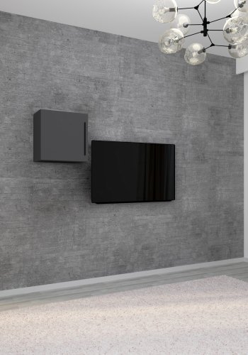 VCM NORDIC Arila M vgskab, m. 1 lge og 1 hylde - antracitgr tr