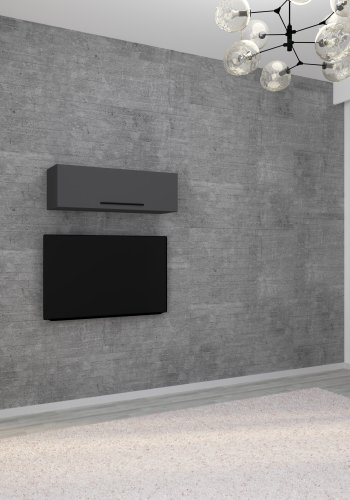 VCM NORDIC Arila L vgskab, m. 1 lge og 3 rum - antracitgr tr