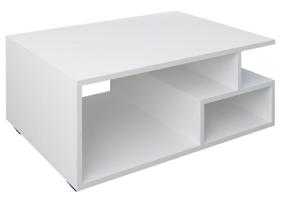 VCM NORDIC Sulas sofabord, m. 4 rum - hvid tr (80x50)