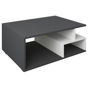 VCM NORDIC Sulas sofabord, m. 4 rum - hvid og antracitgr tr (80x50)