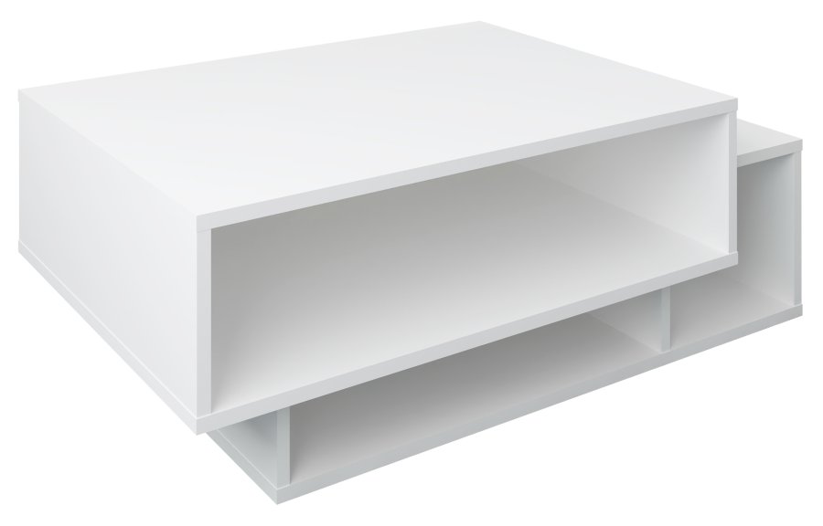 VCM NORDIC Runila sofabord, m. 3 rum - hvid tr (88x50)