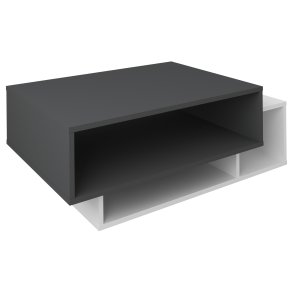 VCM NORDIC Runila sofabord, m. 3 rum - hvid og antracitgr tr (88x50)