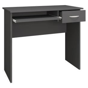 VCM NORDIC Arusa L skrivebord, m. 1 tastaturhylde og 1 skuffe - antracitgr tr (85x50)