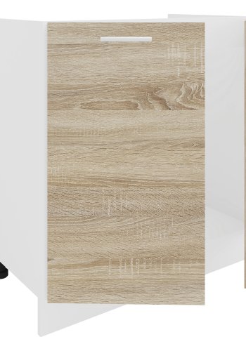 VCM NORDIC Esilo kkken vaskeskab, m. 2 lger - hvid og natur tr