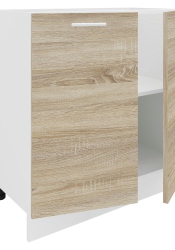 VCM NORDIC Esilo 80 kkken skab, m. 2 lger og 1 hylde - hvid og natur tr