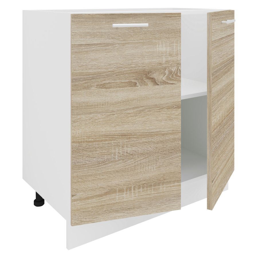 VCM NORDIC Esilo 80 kkken skab, m. 2 lger og 1 hylde - hvid og natur tr