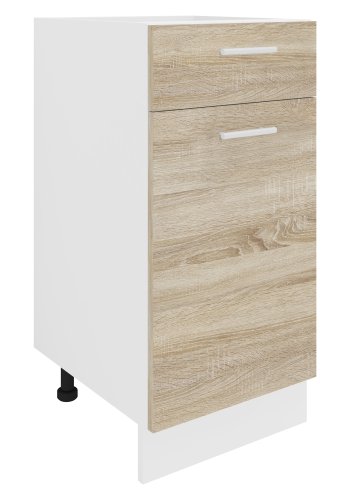 VCM NORDIC Esilo kkken skab, m. 1 lge, 1 skuffe, 1 hylde - hvid og natur tr