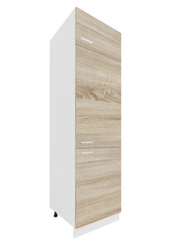 VCM NORDIC Esilo kkken hjskab, m. 3 lger og 4 hylder - hvid og natur tr