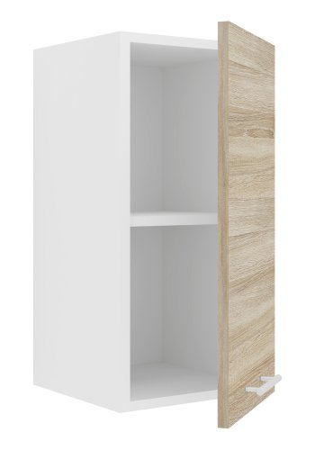 VCM NORDIC Esilo 1 dr 30 kkken vgskab, m. 1 lge og 1 hylde - hvid og natur tr