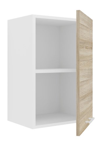 VCM NORDIC Esilo 1 dr 40 kkken vgskab, m. 1 lge og 1 hylde - hvid og natur tr