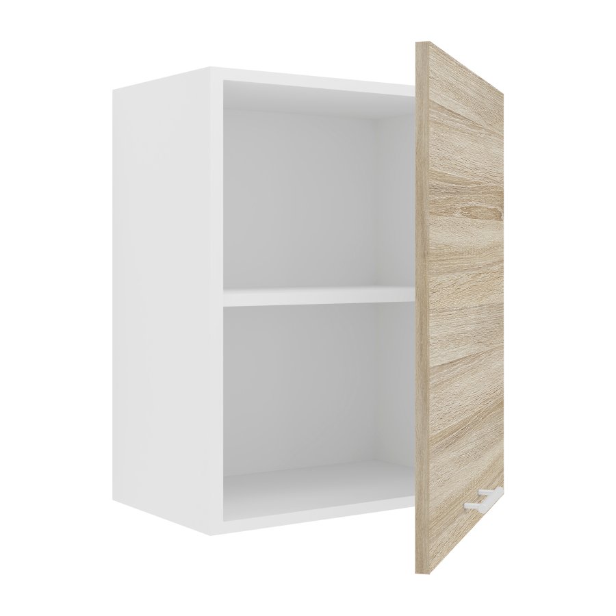 VCM NORDIC Esilo 1 dr 50 kkken vgskab, m. 1 lge og 1 hylde - hvid og natur tr