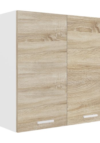 VCM NORDIC Esilo 2 dre 60 kkken vgskab, m. 2 lger og 1 hylde - hvid og natur tr