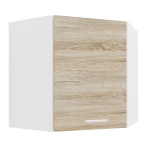 VCM NORDIC Esilo 57 kkken hjrneskab, m. 1 lge og 1 hylde - hvid og natur tr