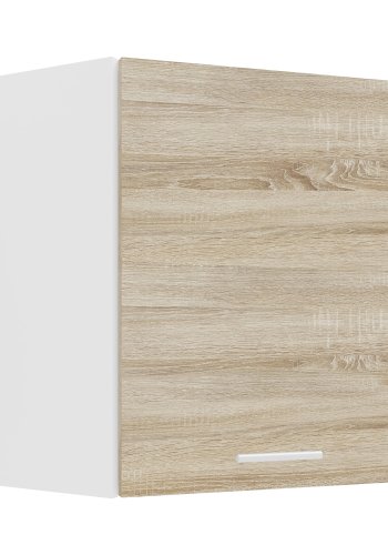 VCM NORDIC Esilo 57 kkken hjrneskab, m. 1 lge og 1 hylde - hvid og natur tr