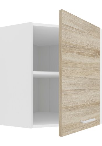 VCM NORDIC Esilo 57 kkken hjrneskab, m. 1 lge og 1 hylde - hvid og natur tr