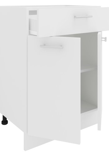 VCM NORDIC Esilo kkken skab, m. 2 lger, 1 skuffe, 1 hylde - hvid tr