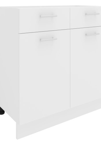 VCM NORDIC Esilo kkken skab, m. 2 lger, 1 skuffe, 1 hylde - hvid tr