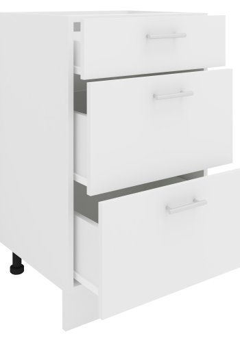 VCM NORDIC Esilo kkken skab, m. 3 skuffer - hvid tr