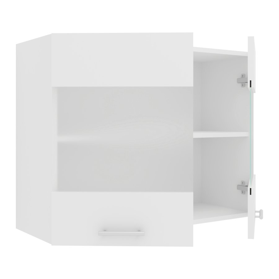 VCM NORDIC Esilo kkken vgskab, m. 2 glaslger og 1 hylde - hvid tr