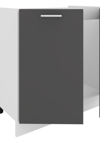 VCM NORDIC Esilo kkken vaskeskab, m. 2 lger - hvid og antracitgr tr